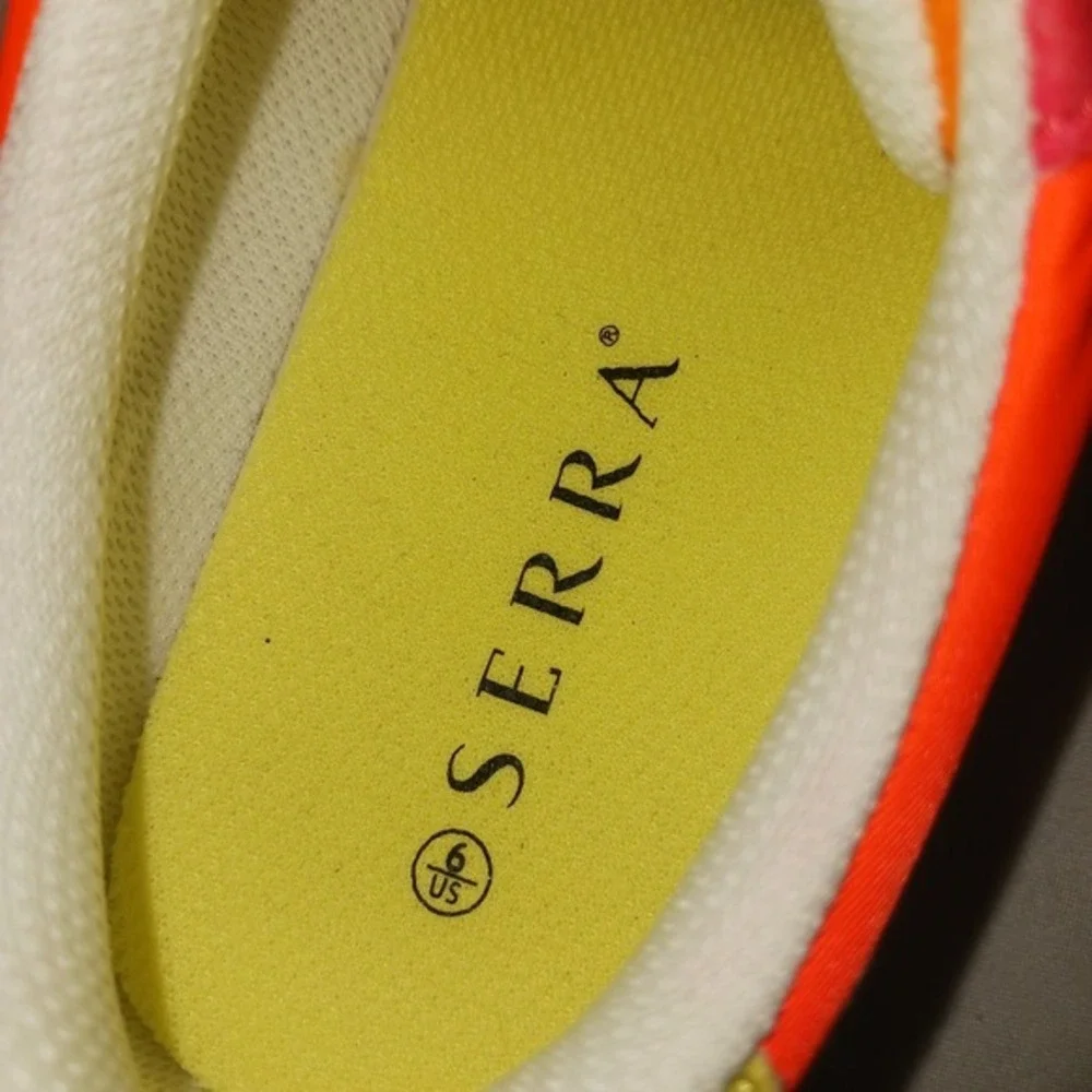 Serra Neon Orange‎ Pink Yellow Sneakers - Womens Size 6 - Running Shoes
